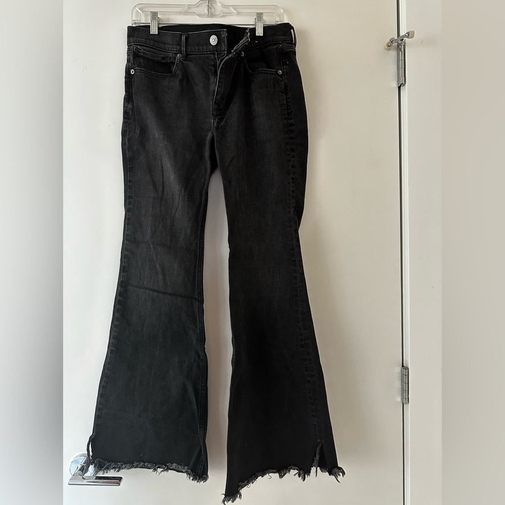 express black flare jeans, size 8 regular